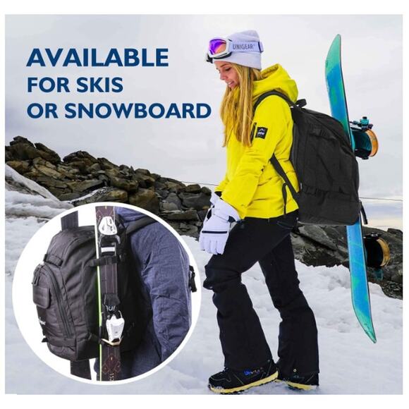 Unigear Ski Boot Bag, 50L -Helmet, Goggles, Gloves, Skis, Snowboard,Accessories - Picture 2 of 6